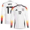 Camisola Alemanha Wirtz 17 Manga Comprida Homen Equipamento 1ª Euro 2024